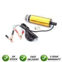 12V FUEL WATER DIESEL TRANSFER PUMP/FILTER SUBMERSIBLE PORTABLE CLIP ON BATTERY