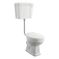 Carlton Traditional Victorian Low Level Toilet WC Pan + Cistern Inc FREE SEAT!