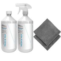 Williams Waterless Wash and Wax Car Cleaning kit 2 x 1L plus 2 Microfibre cloths