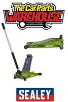 Sealey Trolley Jack 2 tonne LOW ENTRY Rocket Lift Hi Vis / Viz Green 2001LEHV