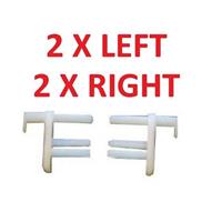 2 x Pairs Seitz Dometic Flyscreen / Caravan Window Blind End Clips 2 L/H & 2 R/H