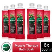 Radox 100% Nature Inspired Fragrance Bath Soak, Muscle Therapy, 6 Pack, 500ml