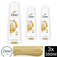 3 Pack Dove Nourishing Secrets Conditioner, Restoring Ritual, 350ml