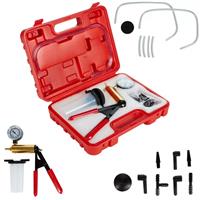 HAND VACUUM PUMP HELD BRAKE BLEEDER TESTER SET BLEED CAR MOTORBIKE BLEEDING KIT