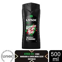 Lynx Africa 12H Refreshing Energy Boost Shower Gel Bodywash, 500ml
