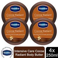 Vaseline Intensive Care Cocoa Body Butter, 250 ml, Pack of 4