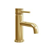 Core Brushed Brass Modern Round Style Mono Basin Mixer Bathroom Tap