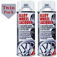 2x E-TECH Car Alloy Wheel Clear Lacquer Spray Paint Refurbishment 400ml Cans +CP