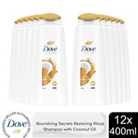 Dove Nourishing Secrets Restoring Ritual Shampoo with Coconut Oil, 12x400ml