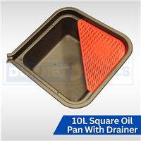 Oil Drain Pan 10 Litre 10L Car Van Oil Drain Draining Fluid Tank Container Tools