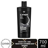 Lynx Black Shower Gel with Frozen Pear & Cedarwood HD Fragrance, 700ml