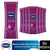 Vaseline Intensive Care Body Lotion Mature Skin Rejuvenation 400ml, 8 Pack