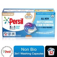 Persil 3-in-1 Washing Capsules Gentle Next to Sensitive skin Non-Bio - 32 Washes