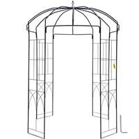 Uimoso Birdcage Shape Gazebo Pergola 9' x 6.6' for Wedding Outdoor Garden Black