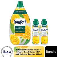 Comfort Botanical Summer Bouquet Fabric Conditioner 64W & 2x Scent Booster 460ml