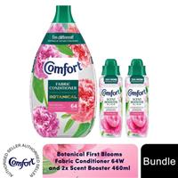 Comfort Botanical First Blooms Fabric Conditioner 64W & 2x Scent Booster 460ml