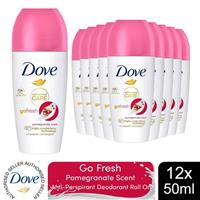 Dove Roll On Go Fresh Pomegranate 72H Lasting Women's Anti-Perspirant 50ml, 12pk