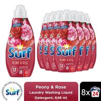 Surf Laundry Washing Liquid Detergent Peony & Rose 5.18 Litre, 192 Washes