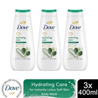 Dove Advanced Care Body Wash Hydrating Care 24H Renewing Micromoisture, 3x400ml