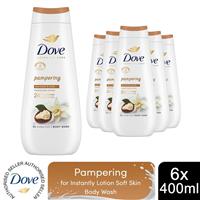Dove Advanced Care Body Wash Pampering 24Hrs Renewing Micromoisture 400ml, 6pk