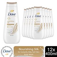 Dove Advanced Care Bodywash Nourishing Silk 24H Renewing Micromoisture, 12x400ml