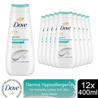 Dove Advanced Care Bodywash Hypoallergenic 24H Renewing Micro Moisture, 12x400ml