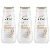 Dove Advanced Care Body Wash Nourishing Silk 24H Renewing Micromoisture, 3x225ml