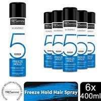 TRESemme 24 Hour Frizz Control Hair Spray, Freeze Hold, 6 Pack, 400ml