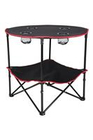 Mountain Warehouse Round Foldable Aluminium Camping Table with 4 Cup Holders