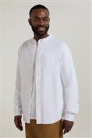 Mountain Warehouse Mens Lowe Grandad Shirt Lightweight Cotton Linen Casual Top - XXXL Regular
