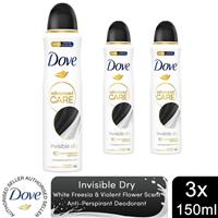 3xDove Anti-Perspirant Advanced Care Invisible Dry 72H Deodorant for Women,150ml