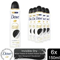 6xDove Anti-Perspirant Advanced Care Invisible Dry 72H Deodorant for Women,150ml