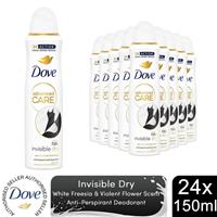 24x Dove Anti-Perspirant Advanced Care Invisible Dry 72H Deo for Women, 150ml