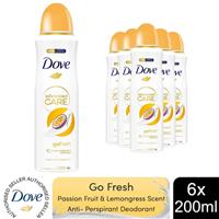 6xDove Advanced Care Antiperspirant Deodorant Passion Fruit & Lemongrass, 200 ml