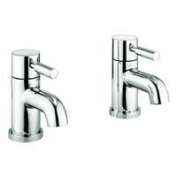 Crosswater Bath Taps Pillar Taps Pair Chrome Modern Lever Style Adora Fusion