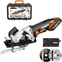 Worx Circular Saw 20V Cordless Compact Plunge + Battery Charger WX527.1 Grade C