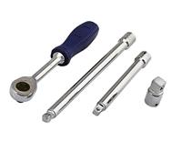 1/4" Drive Clutch Ratchet, Extensions & Socket Adaptor From Britool Hallmark