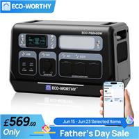 2400W Portable Power Station 2048Wh LiFePO4 Battery Camping Caravans Vans