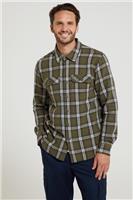 Mountain Warehouse Clyde Men's Cotton Check Shirt Comfortable Layering Male Top - XS Regular