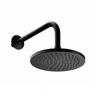 Britton Hoxton Shower Head and Arm 200mm Matt Black Wall Mounted Modern Style