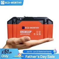 ECO-WORTHY 12V 20Ah Portable Lithium LiFePO4 Battery for Trolling Motor Camping