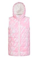 Mountain Warehouse Kids Hooded Gilet Water Resistant Girls Breathable Zip Vest