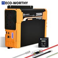 ECO-WORTHY 2000W Pure Sine Wave Inverter 12V to 220V Power Converter Solar Home