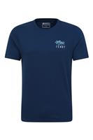 Mountain Warehouse Men's Tenby Printed Cotton T-Shirt Regular Fit Summer Tee Top - XS Regular
