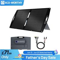 ECO-WORTHY 12V 100W Portable Foldable Folding Solar Panel Camping Power Station
