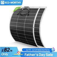 【2PCS 130W】12V 260W Flexible Solar Panel for Campervan Motorhome Marine Boat Van