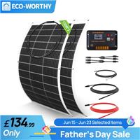 12V 260W Flexible Solar Panel Kit with 30A PWM Camper Motorhomes Van