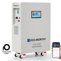 16.08KWh 48V 314Ah LiFePO4 Battery Lithium Solar Energy Storage Home Garage