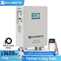 ECO-WORTHY 48V 314Ah 16.08KWh LiFePO4 Battery Lithium Solar Energy Storage Home