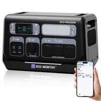ECO-WORTHY 2400W 2048Wh Portable Power Station LiFePO4 Battery Camping Motorhome
